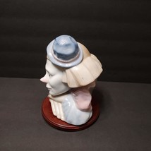 Sad Clown Head Figurine on Wood Base, Meico Porcelain, Paul Sebastian Feelings image 8