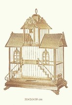 Ornate Brown Bird Cage K - £16.06 GBP