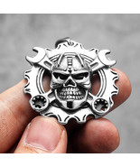 Wrench Gear Skull Stainless Steel Men Women Necklaces Pendant - $186.12 MXN+