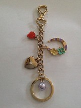 Liz Claiborne Heart- Flower Horseshoe Gold-Tone  Keychain - $17.81
