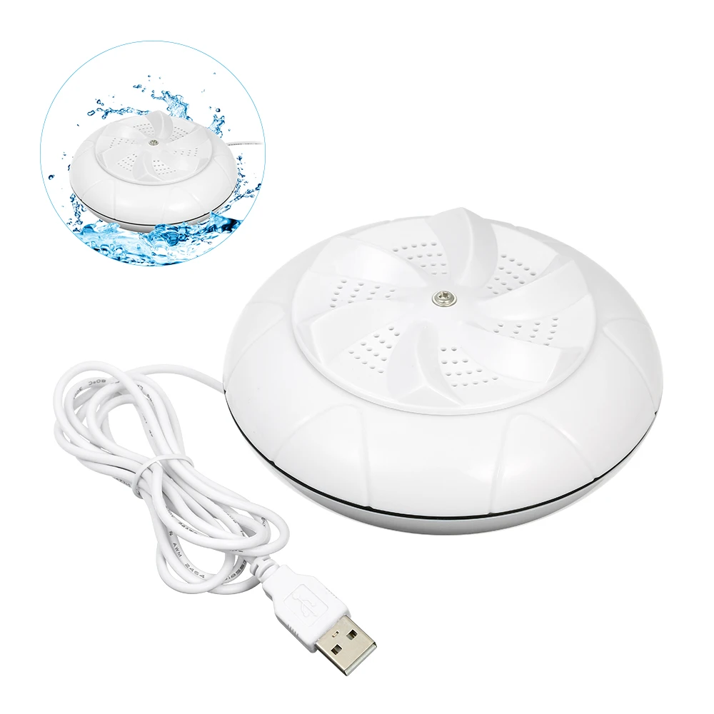 Portable Turbo Washing Machine Mini Rotating Washer with USB Cable for T... - £18.54 GBP