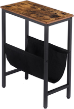Side Table, Narrow End Table with Magazine Holder Sling, 18.9 X 9.4 X 24 - £39.16 GBP