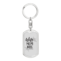 To My Wife  Wife Mom Boss Whitwe Stainless Steel or 18k Gold Premium Swivel Dog - £29.84 GBP+