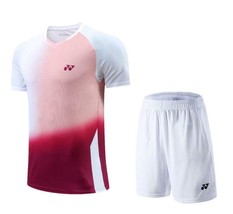 New Men&#39;s Sports Top Tennis Apparel Badminton Set T-shirt and Shorts - £27.27 GBP