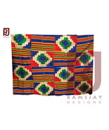Kente Handwoven Cloth with Embroidered Pattern Asante Kente Ghana Fabric... - $388.43 CAD