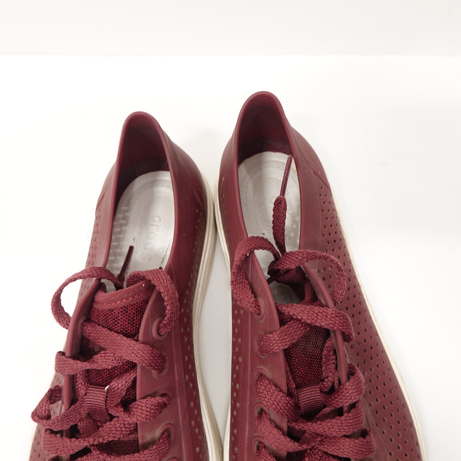 Crocs Womens Citilane 204884 Red Lace Up Casual Shoes Sneakers Size 10 Item image 5