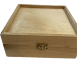  Wooden Box with Lid for Stained Glass Insert 7&quot; x 7&quot; NEW - $14.24