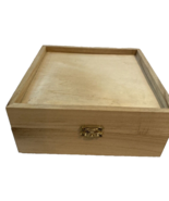 Wooden Box with Lid for Stained Glass Insert 7&quot; x 7&quot; NEW - $14.24