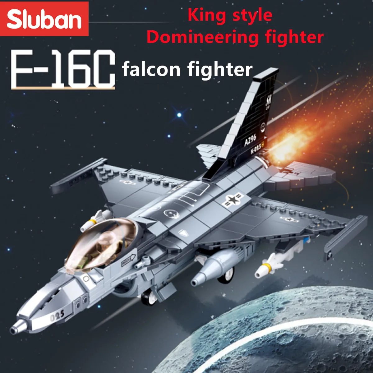Sluban Building Block Toys Army F-16C Falcon 521PCS Bricks B0891 Compatbile With - £35.66 GBP