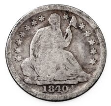 1840-O No Drapery ND Half Dime in Good Condition, Full Rims, Natural Color - $183.63