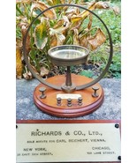 antique Galvanometer Tangent &quot;Richards &amp; Co.&quot; NY Chicago WOOD &amp; BRASS - $9,169.13 MXN