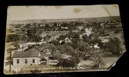 RPPC 1912 Redding CA Aerial View Residential Section Homes California Po... - $19.80