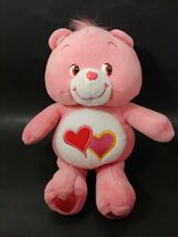 Care Bears Love a lot Bear Plush pink red hearts teddy stuffed animal 20... - $9.35