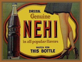 Drink Genuine NEHI in the Bottle Beverage Soda Metal Sign - £31.11 GBP