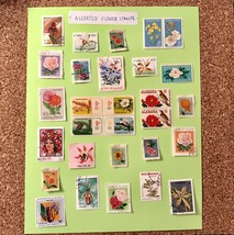 Assorted Varieties of Flower Stamps - £10.36 GBP