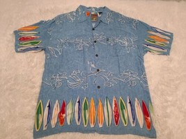 Pineapple Connection Rayon Surboards All-Over AOP Hawaiian Camp XL Shirt... - $12.16