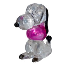 Vintage Clear Plastic Lucite Snoopy Dog Animal Retro Figurine Mini Miniature - £2.28 GBP