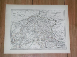 1904 ORIGINAL ANTIQUE MAP OF PUNJAB KASHMIR INDIA PAKISTAN / BRITISH INDIA - $30.18