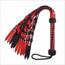 Genuine Real Leather Flogger Cow Hide Leather Flogger Whip 12 Braided Re... - £21.66 GBP