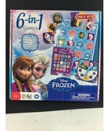 Disney Frozen 6-in-1 Games Kids Age 3+ Bingo Go Fish Crazy 8&#39;s - £8.14 GBP