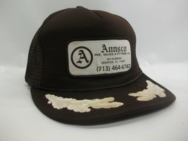 Annsco Pipe Valves Fittings Patch Hat Vintage Brown Snapback Trucker Cap - $12.57