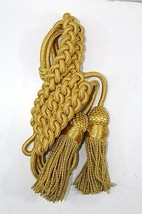 Drum Major Dress Cords Gold Bullion Wire With Two Tassels Regulation Pat... - $568.63 MXN