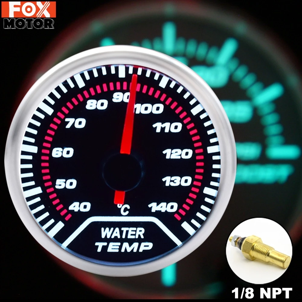 Car Auto Water Temp Gauge Temperature Meter Digital LED 52mm 2&quot; Pointer White - £23.43 GBP