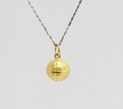 22k gold round globe ball charm pendant  ( Charm Only ) - $327.66
