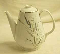 Ceres Coupe by Easterling Coffee Pot &amp; Lid 6 Cup Gray Wheat Germany Vintage MCM - £70.60 GBP