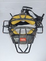 Rawlings PWMX BBBH2 Umpire Adult Catchers Wire Mask Baseball Softball Leather - £23.86 GBP