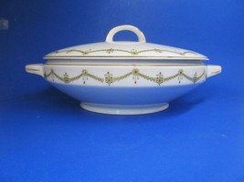 Heinrich H &amp; C Selb Covered Vegetable Bowl Bavaria Electra Garland Swags - $29.00