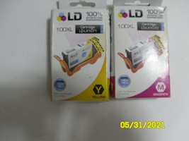 LD 100XL Printer Ink LD-LX 1007 Magenta and Yellow Ink Expiration 08-2017 - £5.16 GBP