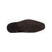 25538 Stacy Adams Leather Shoes Esposito Lizard Crocodile Print Blue Tan image 2