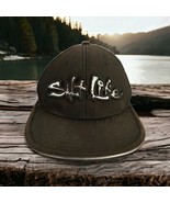 SALT LIFE Black Silver Mesh Snapback Hat Trucker Style Pre-owned Free Sh... - £7.64 GBP