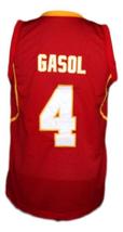 Pau Gasol Team Spain Espana Basketball Jersey New Sewn Red Any Size image 2