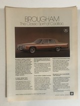 Cadillac Brougham Vintage Print Ad Advertisement pa11 - £5.41 GBP