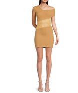 RTA Asymmetric Bodycon Minidress Size In Sesame Nude XS, NWT! - $44.54