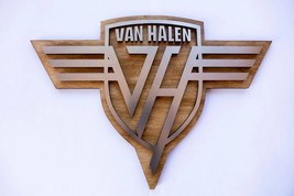 Van Halen LED Sign, Unique Van Halen Metal and Wood Sign 3D, Metal Wall Art  - £173.61 GBP