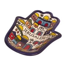 Armenian Ceramic Jerusalem Tray Christian Gift Decorative Bowl for Jewellery, Ke - $27.44