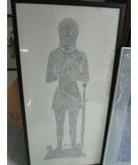 Tomb Sketch SIR William CALTHORPE 1420 All Saints Church England Lithograph - $388.70 CAD