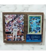 BO JACKSON BASEBALL 1988 Topps Card and Jumbo Print In Wood Plaque BO KNOWS - $498.78 MXN
