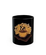 Black Ceramic Coffee Mug | Coffee Cup on Open Book for Readers - €14,87 EUR