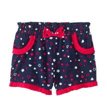 Walmart Brand Baby Girls Knit Shorts Size 0-3 Months Stars &amp; Hearts W Bo... - $8.11