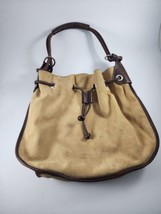 Dooney Bourke Satchel Bucket Bag Tan Suede Leather - £119.77 GBP
