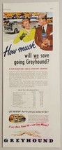 1949 Print Ad Greyhound Buses Happy Couple Save Money Going by Bus - £11.46 GBP