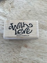 With Love Rubber Stamp  Wood Mounted Stampin up 2000 - £6.86 GBP