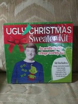 Ugly Christmas Sweater Kit NIP New Xmas W Stencils Felt Embroidery Floss... - $29.69
