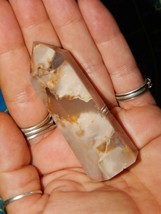 Genuine CHERRY BLOSSOM AGATE Tower - Agate Gemstone Wand Crystal Point - $11.95