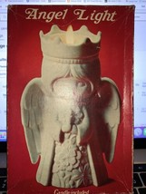 Vintage Holiday Time Angel With Candle Light Sculpture For Christmas - £9.40 GBP