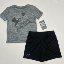 Under Armour UA Boys Tee Shirt &amp; Shorts Set Outfit Sz 24M NEW - £17.54 GBP